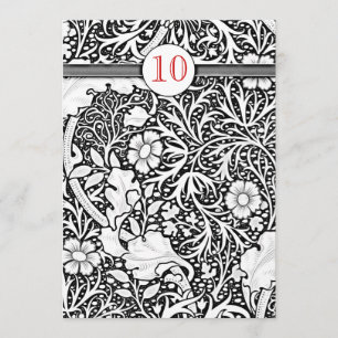Invitation damask noir & blanc 10 mariage anniversaire invita