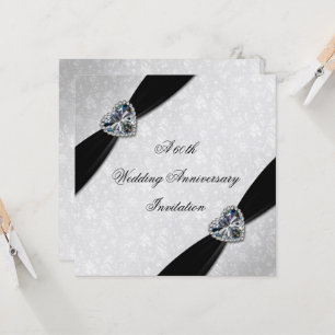 Invitation Damassé 60e Anniversaire de Mariage