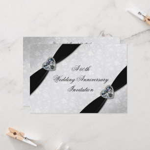 Invitation Damassé 60e Anniversaire de Mariage