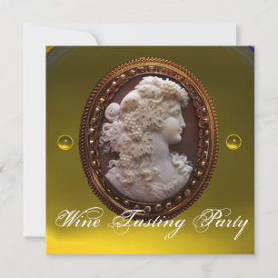INVITATION DAME CAMEO ANTIQUE, PARTIE DE DÉGUSTATION DE VIN B