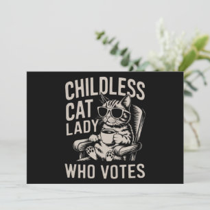 Invitation Dame de chat sans enfants Vote élection 2024 Kamal