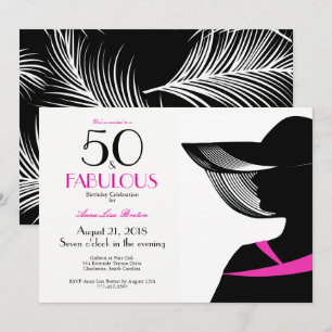 Invitation Dame élégante 50 de roses indien élégantes d'art