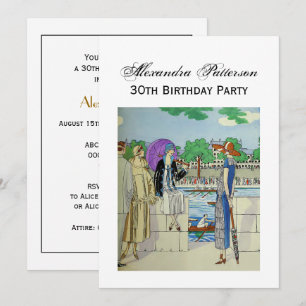 Invitation Dames des années 1920 au régate de course d'équipa