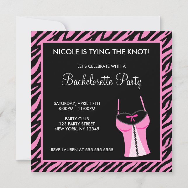 Invitation Dames Night Bachelorée (Devant)