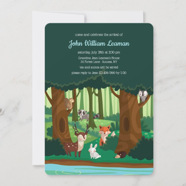 Invitation d'amis de Woodland (Devant)