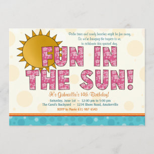 Invitation d'amusement au soleil