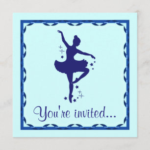 Invitation Dance Considérant : Ballerina en bleu