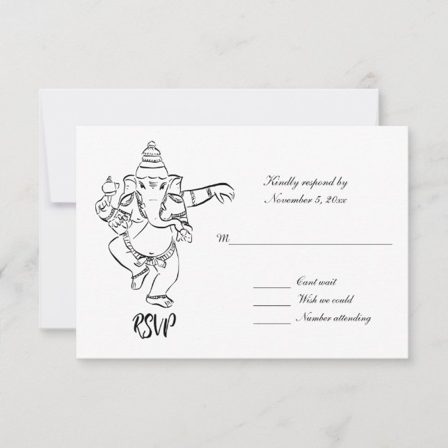 Invitation Dancing Ganesh | Indian Wedding RSVP (Devant)