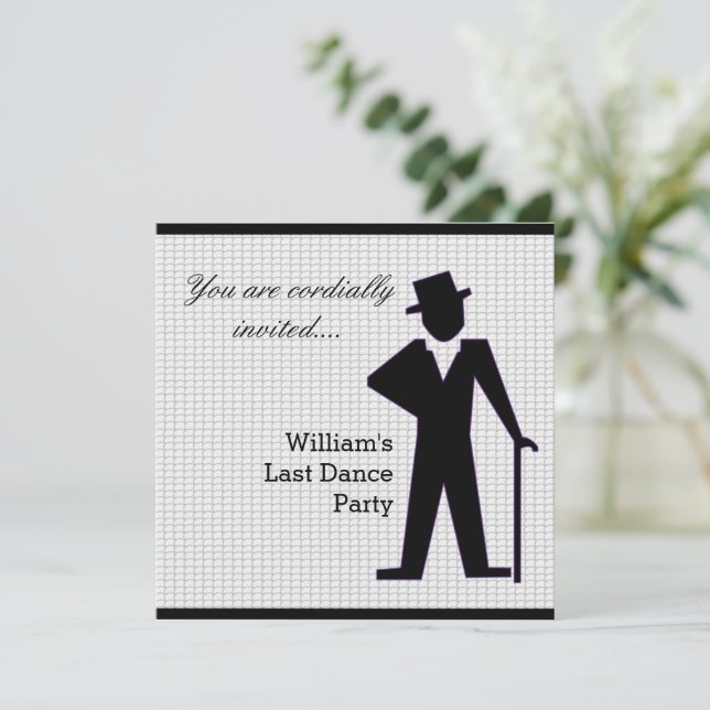 Invitation Dancing Man personnalisable (Debout devant)