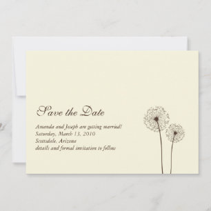 Invitation dandelion enregistrer la date