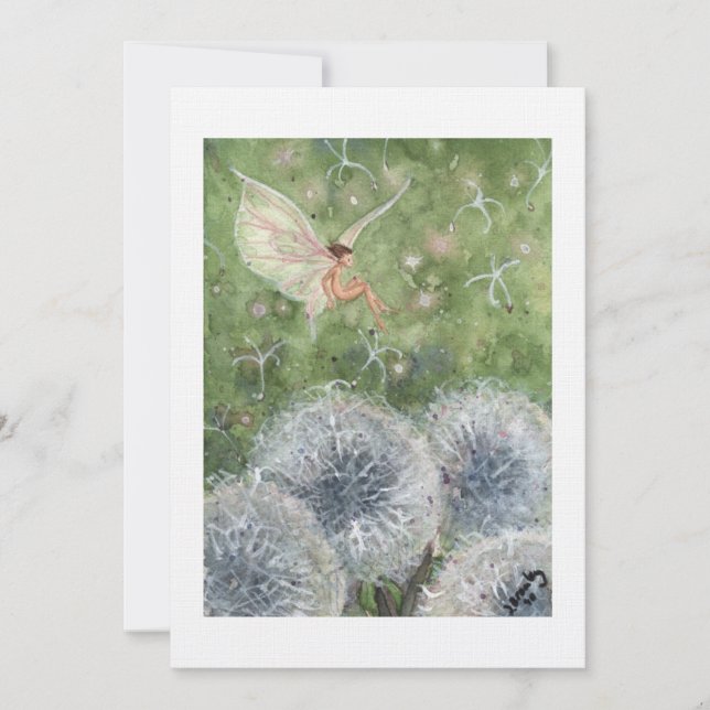 Invitation "Dandelion Horloge Fae" (Devant)