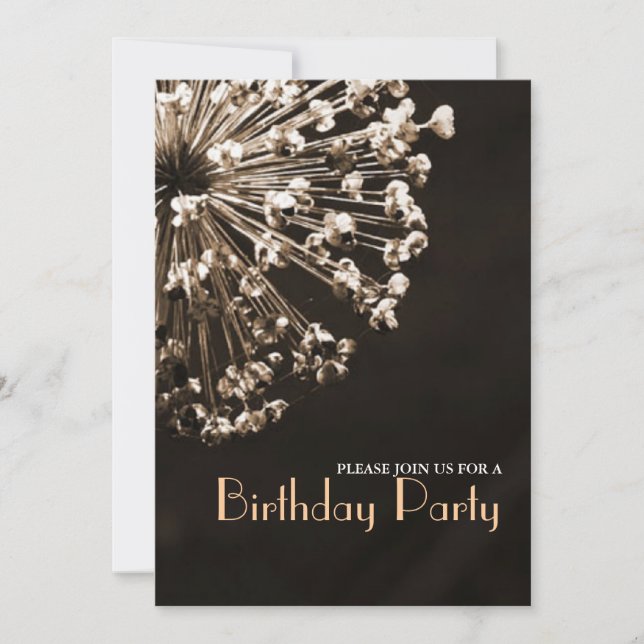 Invitation Dandelion veut la fête d'anniversaire (Devant)
