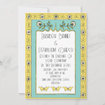 Dandelions et papillons de printemps Art nouveau