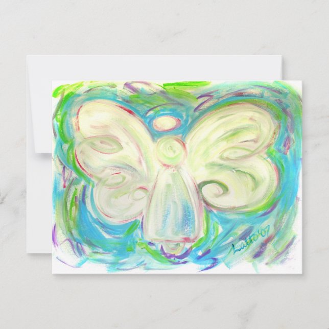 Invitation d'ange de lumière blanche (Devant)