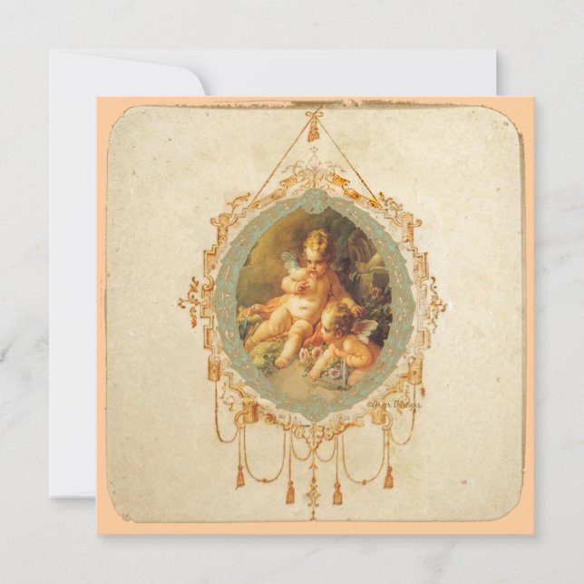 Invitation d'Angel Cherubs Enregistrer les cartes  (Devant)