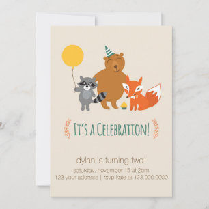 Invitation d'animaux des bois