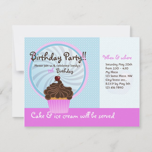 invitation d'anniversaire (Devant)