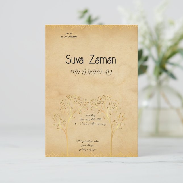 Invitation d'anniversaire (Debout devant)