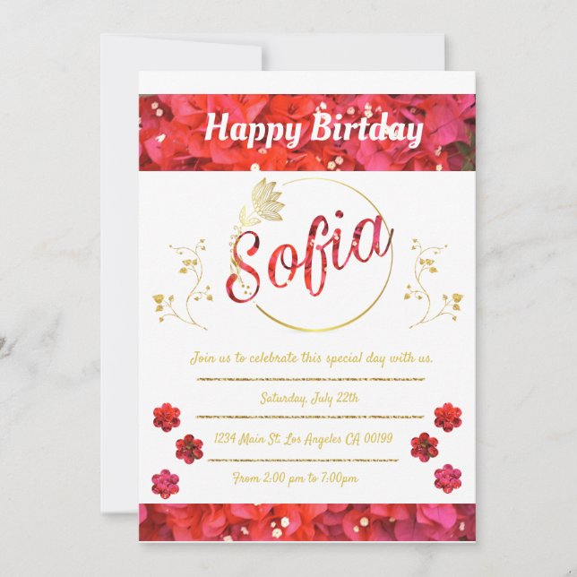 Invitation d'anniversaire (Devant)