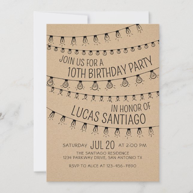 Invitation d'anniversaire (Devant)