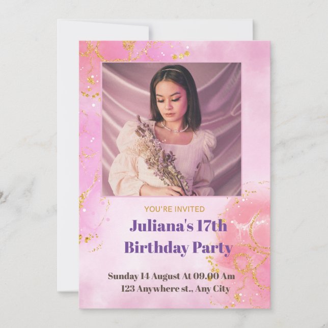 invitation d'anniversaire (Devant)