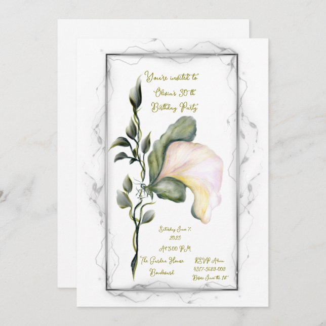 Invitation d'anniversaire (Devant / Derrière)