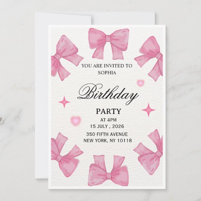 Invitation d'anniversaire (Devant)