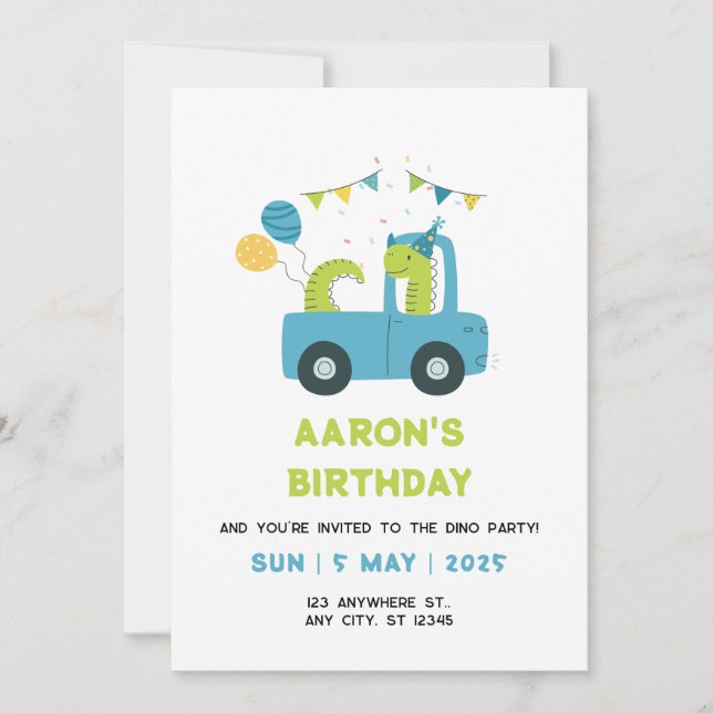 Invitation d'anniversaire (Devant)