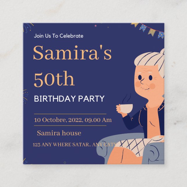 Invitation d'anniversaire  (Devant)