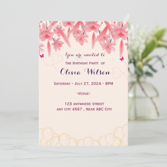 Invitation d'anniversaire (Debout devant)