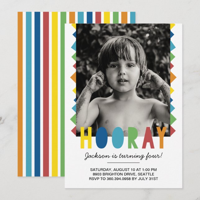 Invitation d'anniversaire (Devant / Derrière)