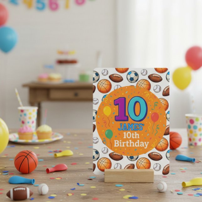 Invitation d'anniversaire 10 ans sur le thème du s (Créateur téléchargé)