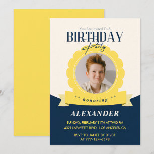 Invitation d'anniversaire 13 ans moderne pour enfa
