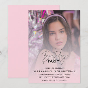 Invitation d'anniversaire 18 ans Photo de fête d'a