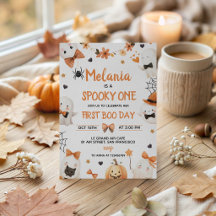 Invitation d'anniversaire 1 an de fantôme mignon S