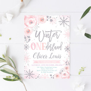 Invitation d'anniversaire 1 an Fille de ONEderland