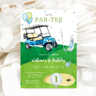 Invitation d'anniversaire 1 an Let's Par-tee Golf 