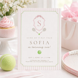 Invitation d'anniversaire 1ère année Crest Tennis