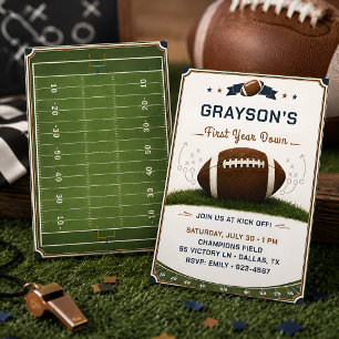 Invitation d'anniversaire 1ère année de football g