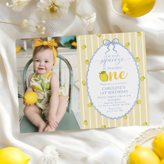 Invitation d'anniversaire 1ère année Lemon Our Mai