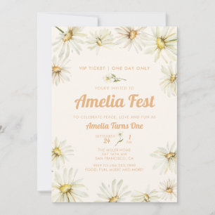 Invitation d'anniversaire 1ère année pour fille