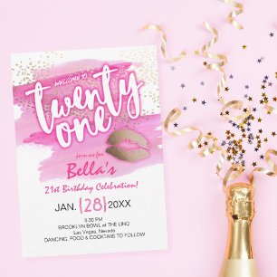 Invitation d'anniversaire 21 ans