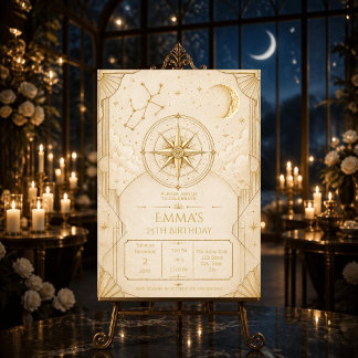 Invitation d'anniversaire 25 ans Sagittaire | Crèm