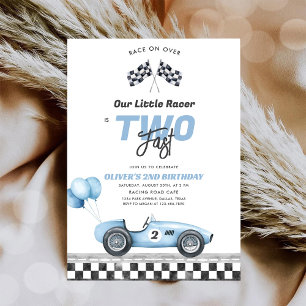 Invitation d'anniversaire 2 ans garçon voiture de