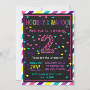 Invitation d'anniversaire 2 ans pour l'anniversair