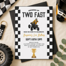 Invitation d'anniversaire 2 ans pour quad ATV