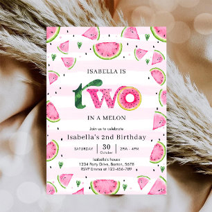 Invitation d'anniversaire 2 ans Two In A Melon Pas
