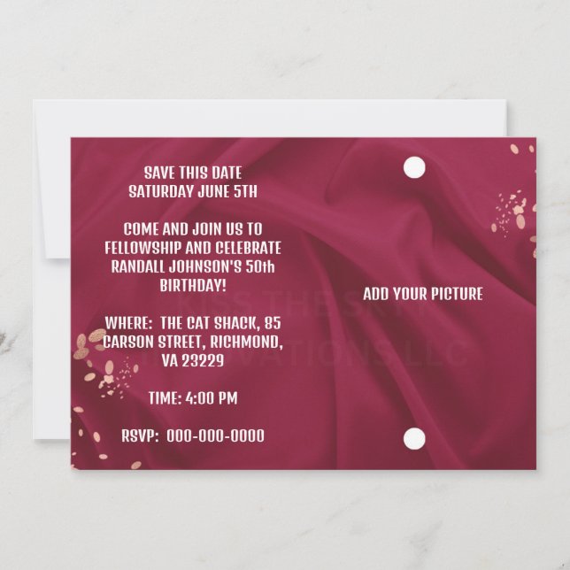 INVITATION D'ANNIVERSAIRE 2 ENREGISTRER LA DATE (Devant)