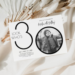 Invitation d'anniversaire 30 ans Photo Moderne