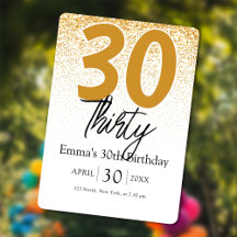 Invitation d'anniversaire 30 ans pour filles Boho 